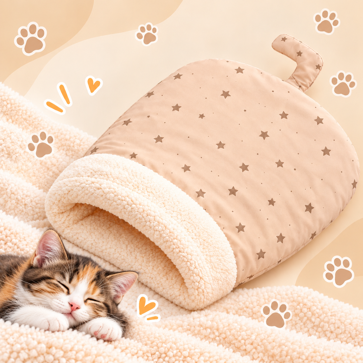 Saco refugio para gatos CatNora - diseño Beige